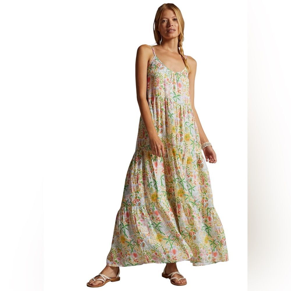 Roller Rabbit 100% Linen Dakota Maxi Dress